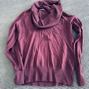 Halogen Rich Burgundy Cowl Neck Sweater